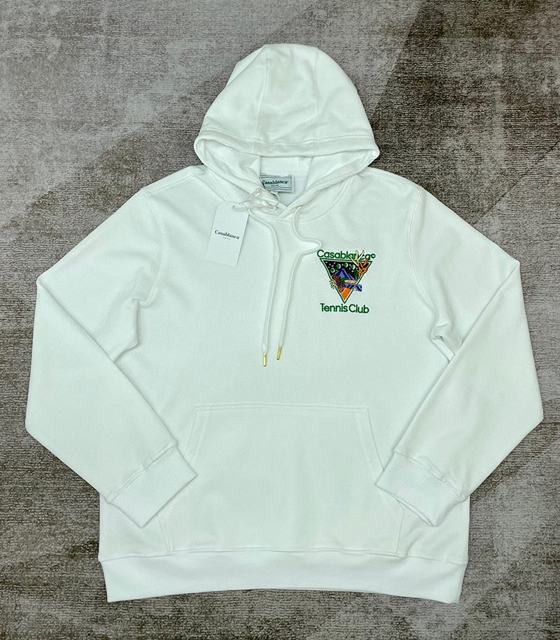 Casablanca Tennis Club Icon Hoodie White