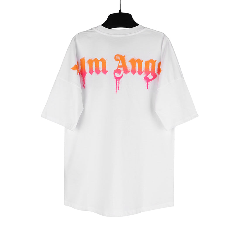 Palm Angels Sprayed Palm Logo Over T-Shirt White