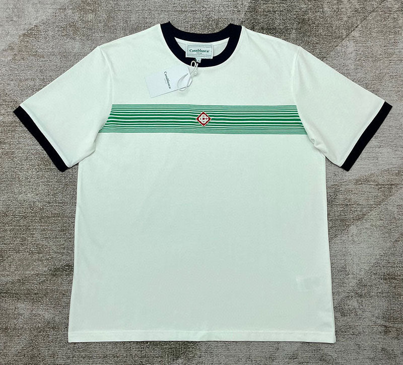 CASABLANCA Gradient Stripe Ringer T-Shirt White