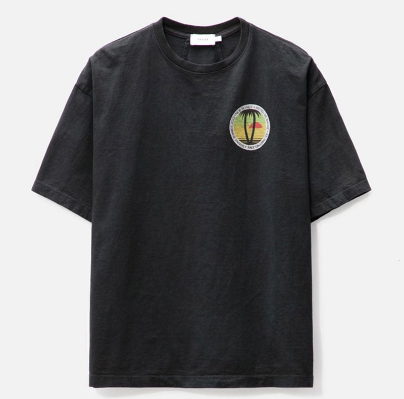 Rhude Twin Palms Tee Black