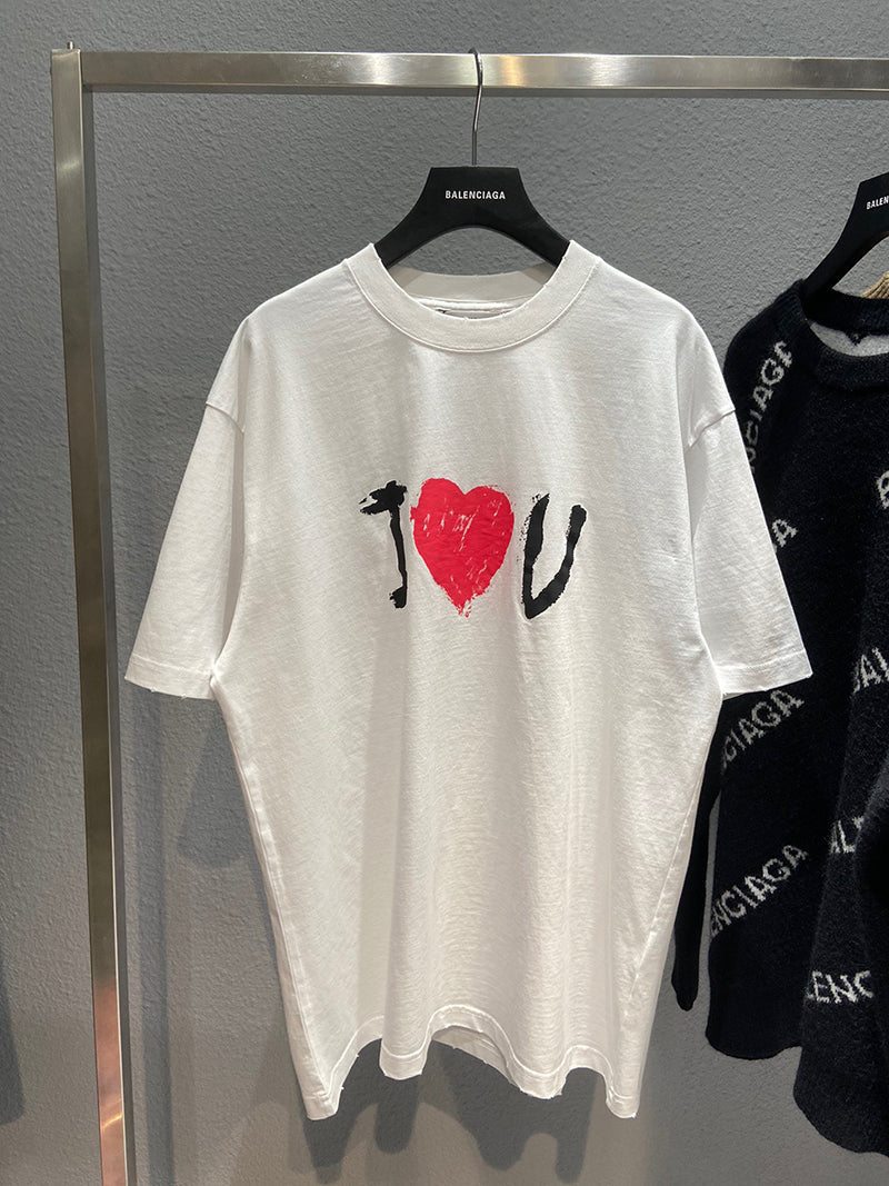 Balenciaga I Love You T Shirt White