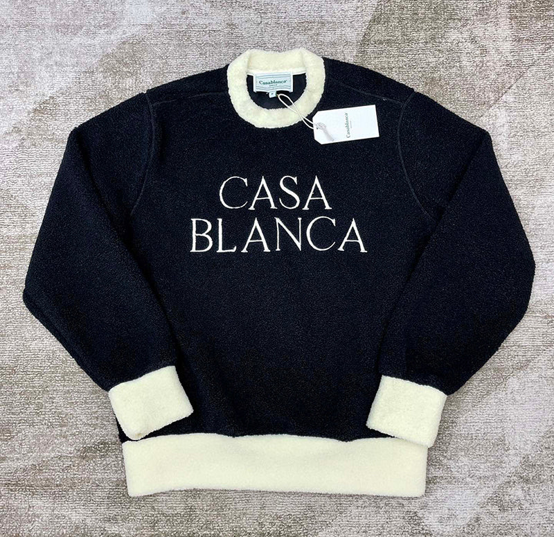 Casablanca Colourblock Embroided Sweatshirt Black