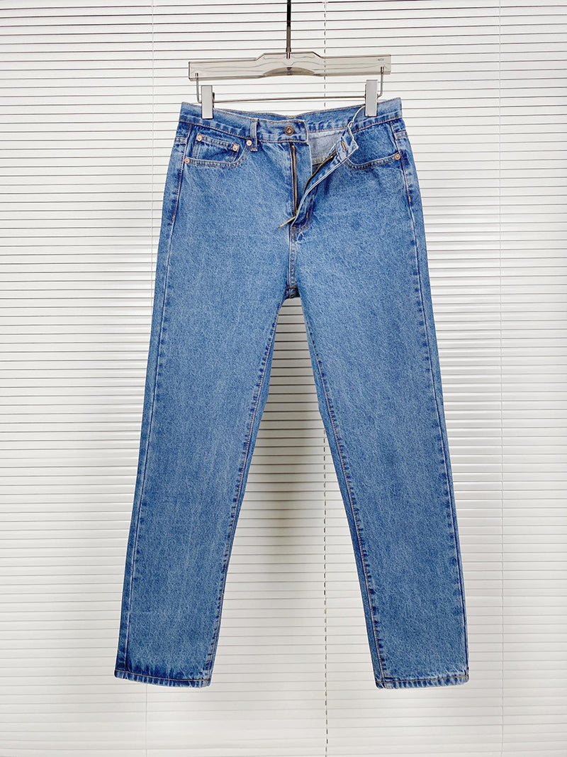 Off-White  Logo Patch Straight Leg Jeans