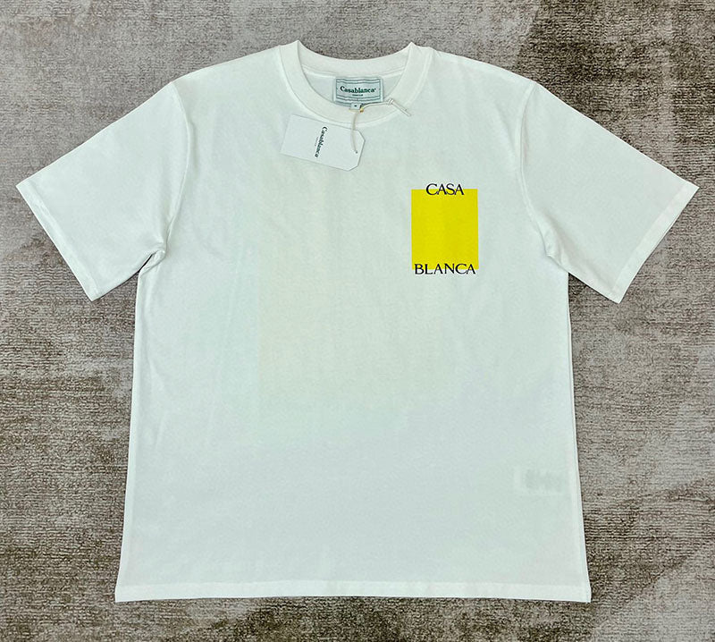 CASABLANCA Yellow Block T-Shirt