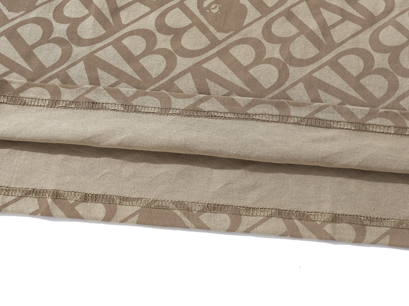 BAPE Sport Monogram Ape Head One Point Tee Beige