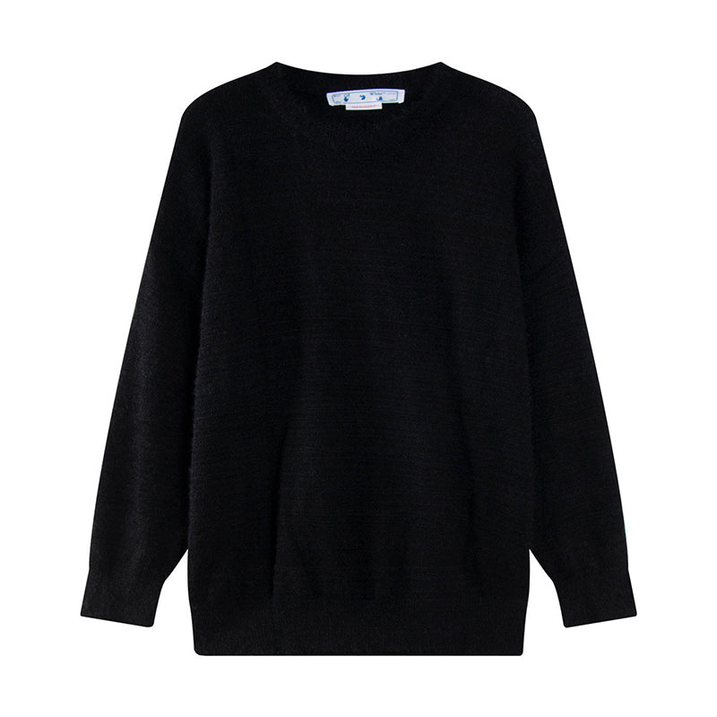 Off-White c/o Virgil Abloh Men's Black Arrow Intarsia Crew-neck Sweater