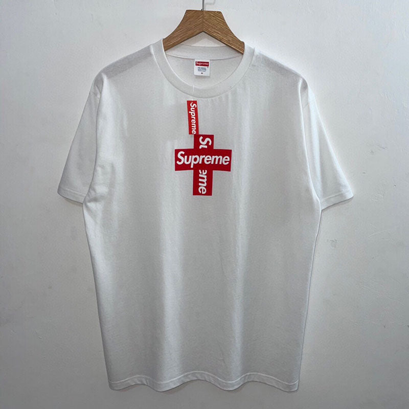 Supreme Cross Box Logo Tee White - FW20