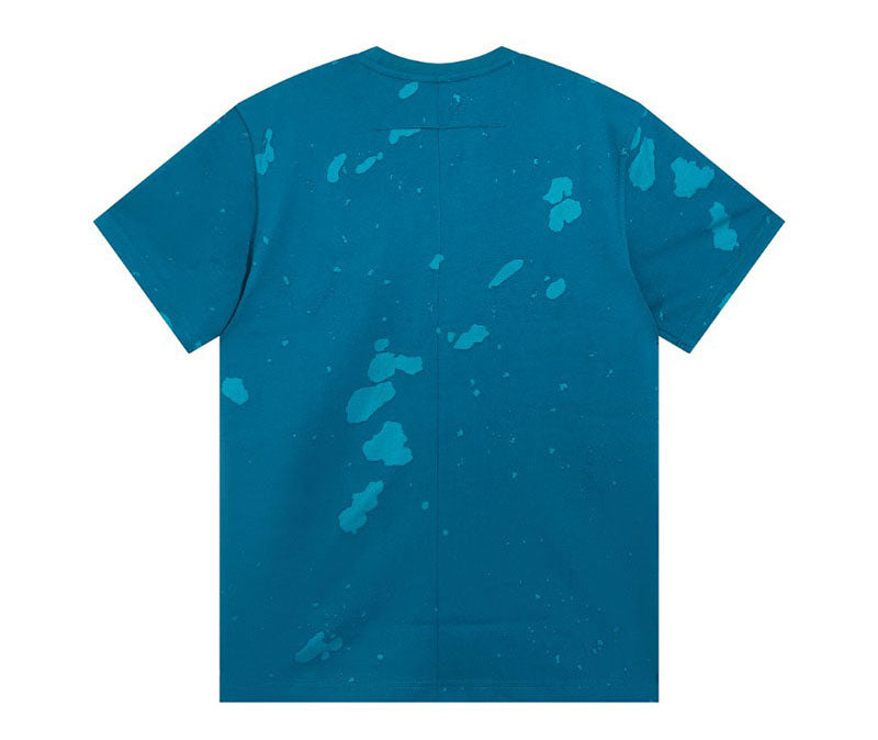 Givenchy Distressed Logo Printed Oversized T-Shirt Blue