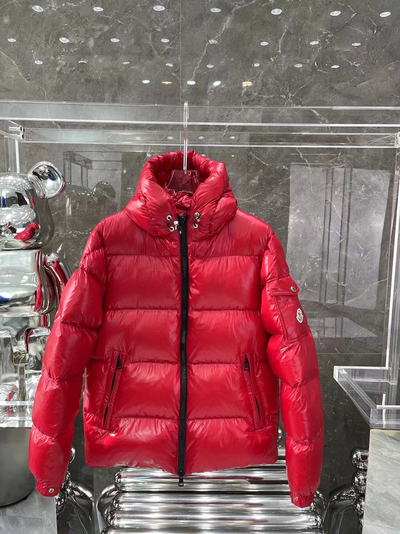 Moncler Ecrins Red Nylon Down Jacket