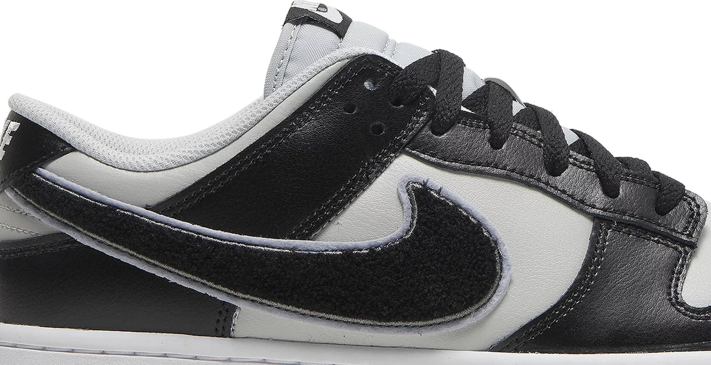 Dunk Low 'Chenille Swoosh - Black Grey Fog'