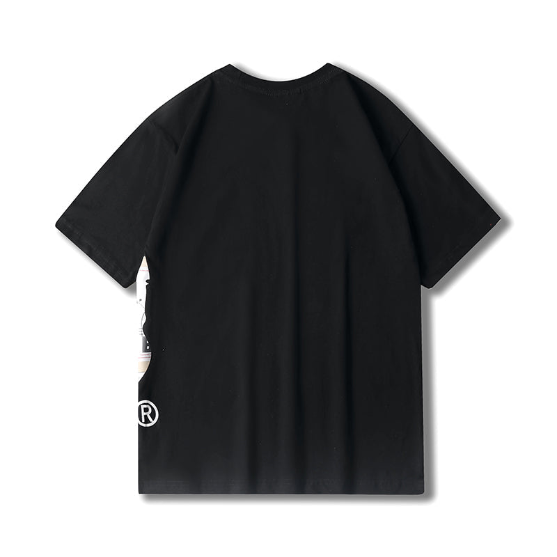 BAPE Multi Label Side Big Ape Head Tee Black
