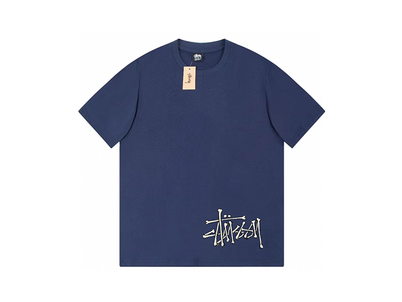Stussy Bones Stock T-Shirt Navy