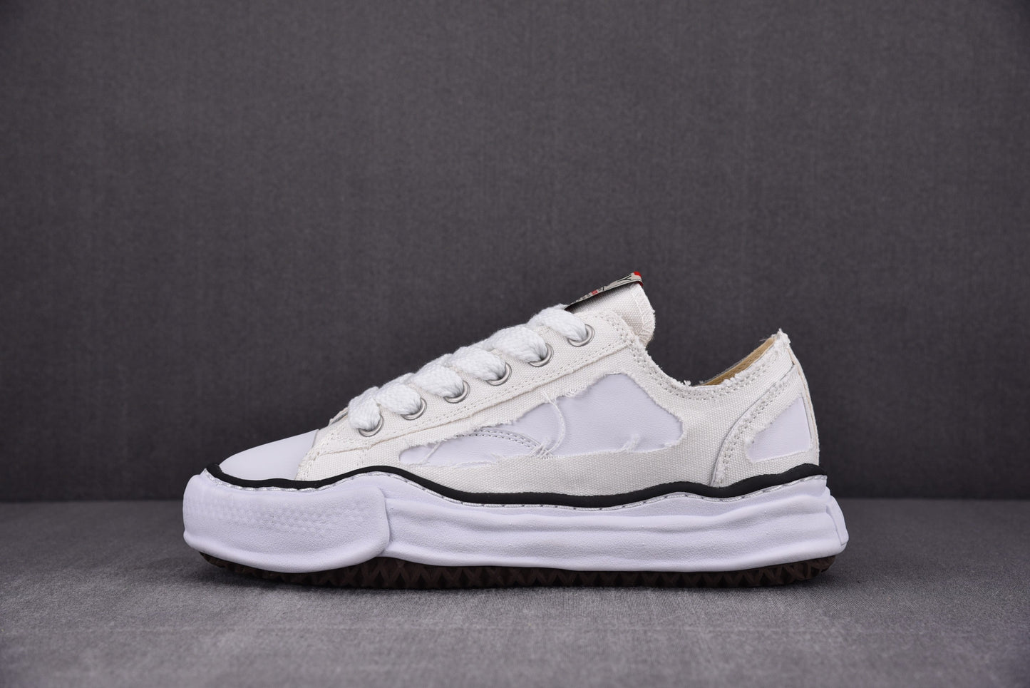 Maison Mihara Yasuiro Baker OG fringed cotton-canvas White