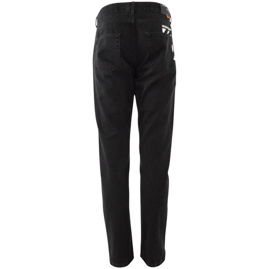 OFF-WHITE Skinny Fit Denim Jeans Black/White