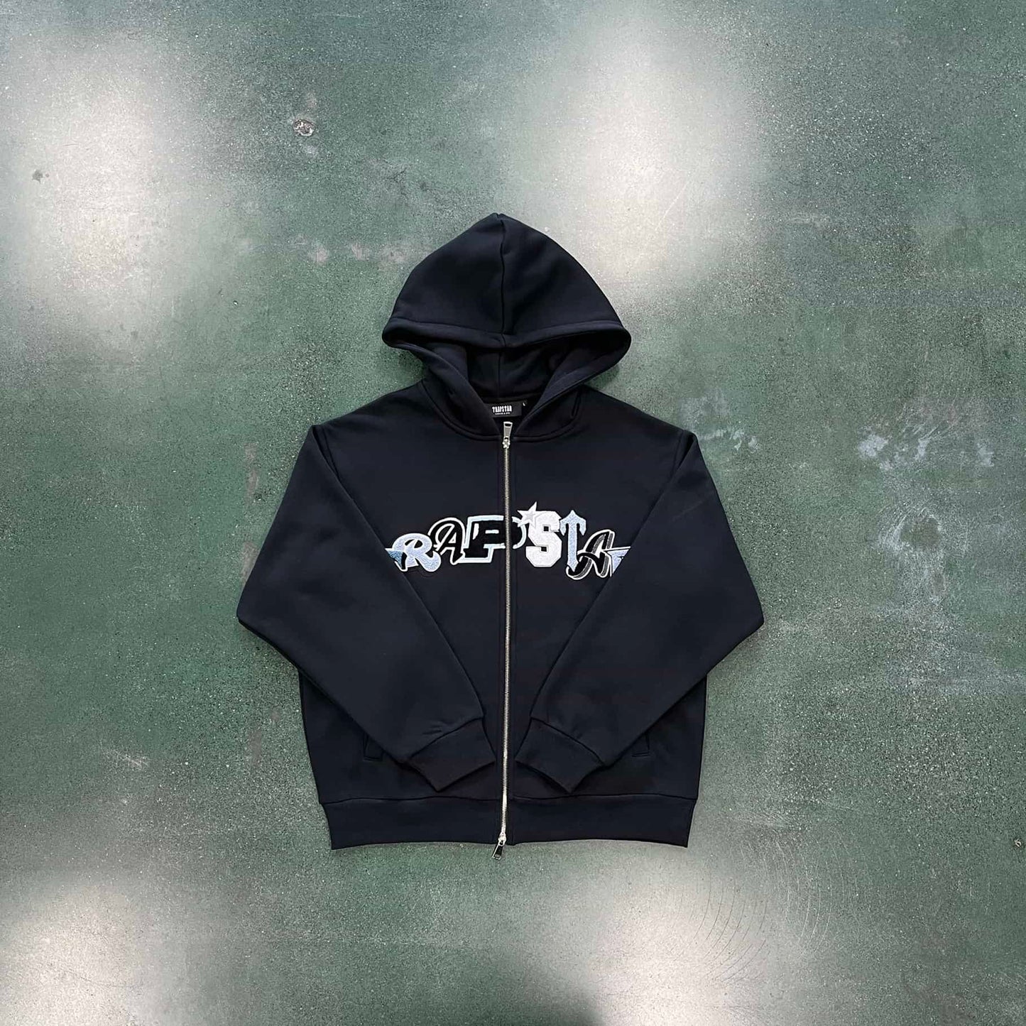 Trapstar Wildcard Chenille Hoodie Tracksuit Black Monochrome Edition