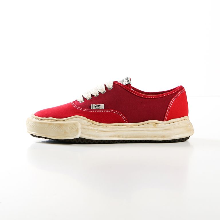 Maison Mihara Yasuiro Baker OG Sole Over Dyed Canvas Low Red
