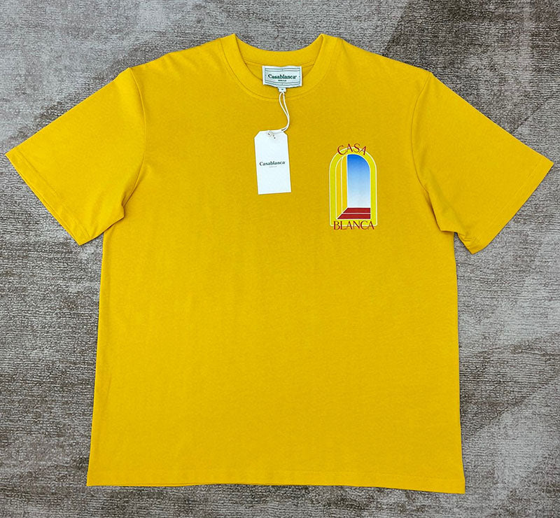CASABLANCA ‘L’ARCHE DE NUIT’ T Shirt Yellow