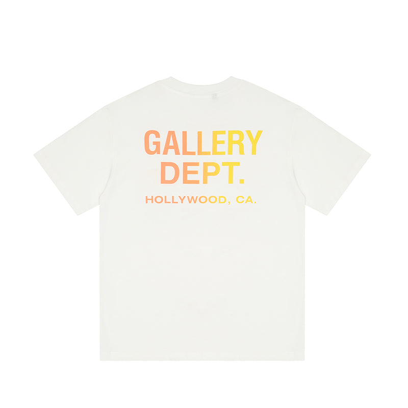 Gallery Dept. - Boardwalk Logo-Print Distressed T-Shirt White