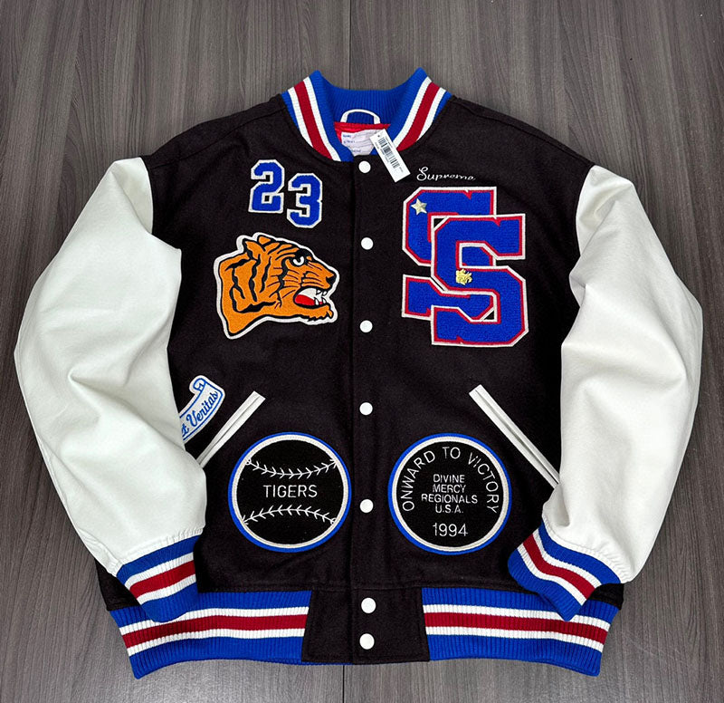 Supreme Tiger Varsity Jacket Brown