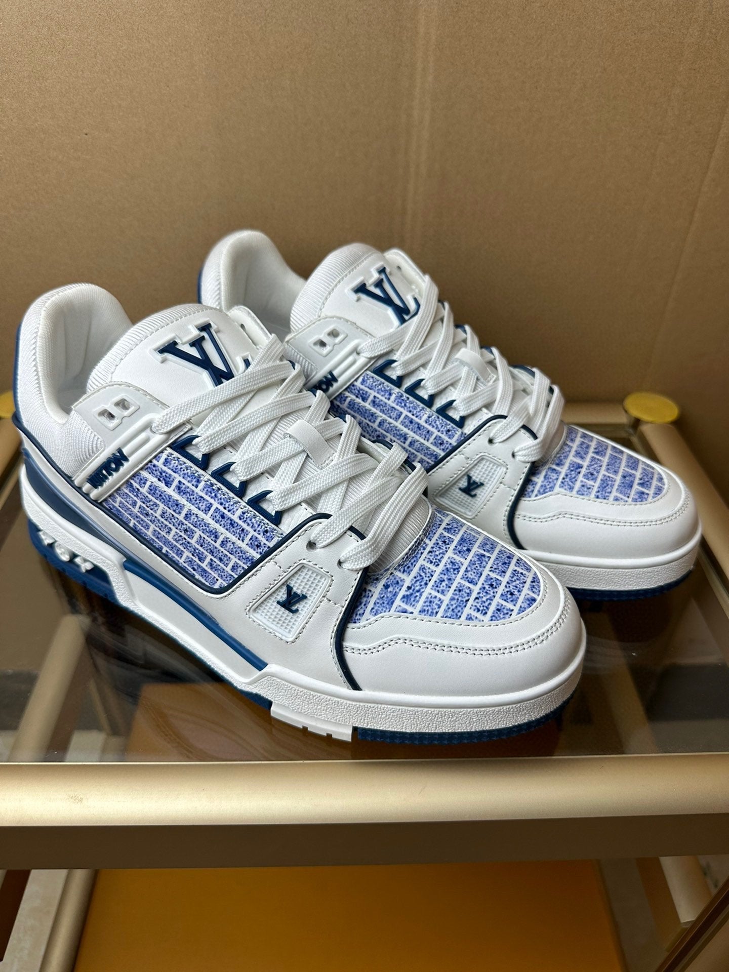 Louis Vuitton LV Trainer Lady Pink White Blue