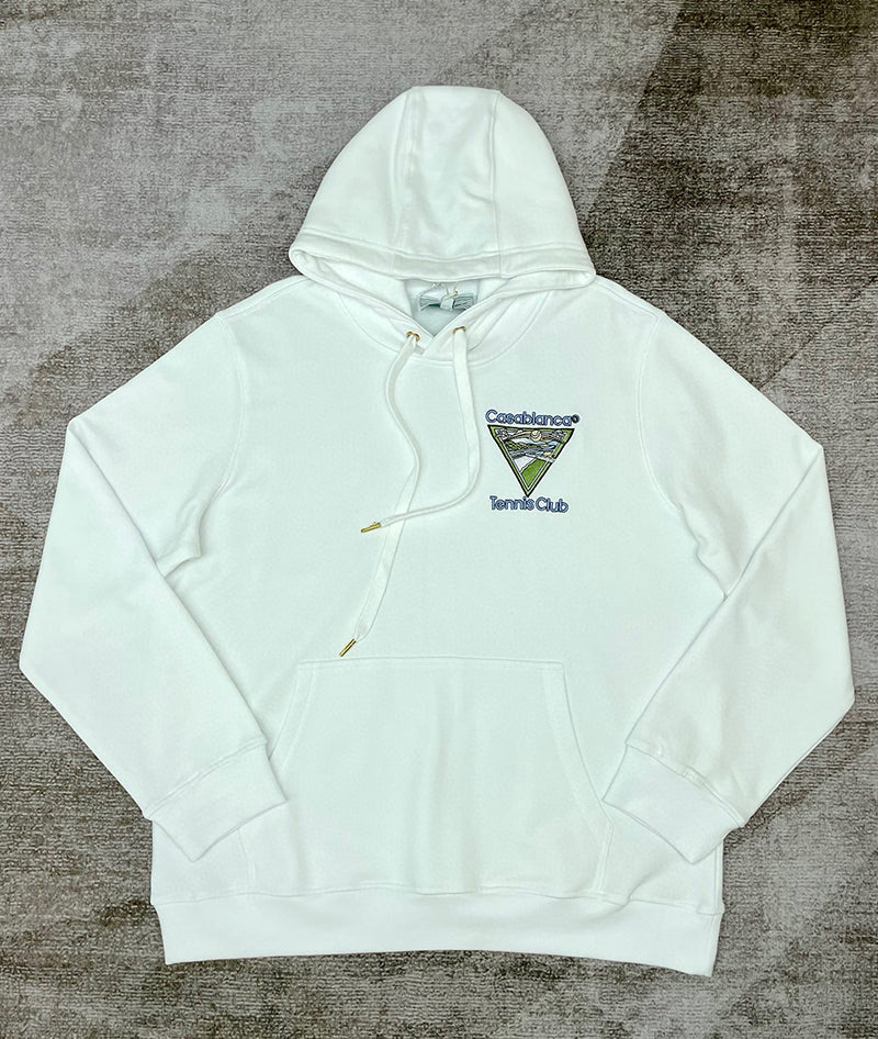 Casablanca Tennis Club Icon Hoodie White