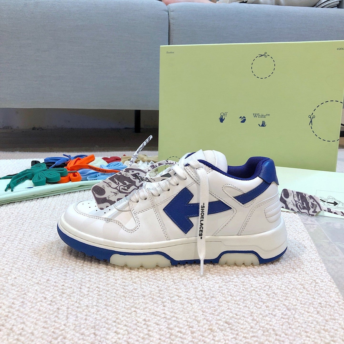 Off-White Out of Office Low 'White Navy'