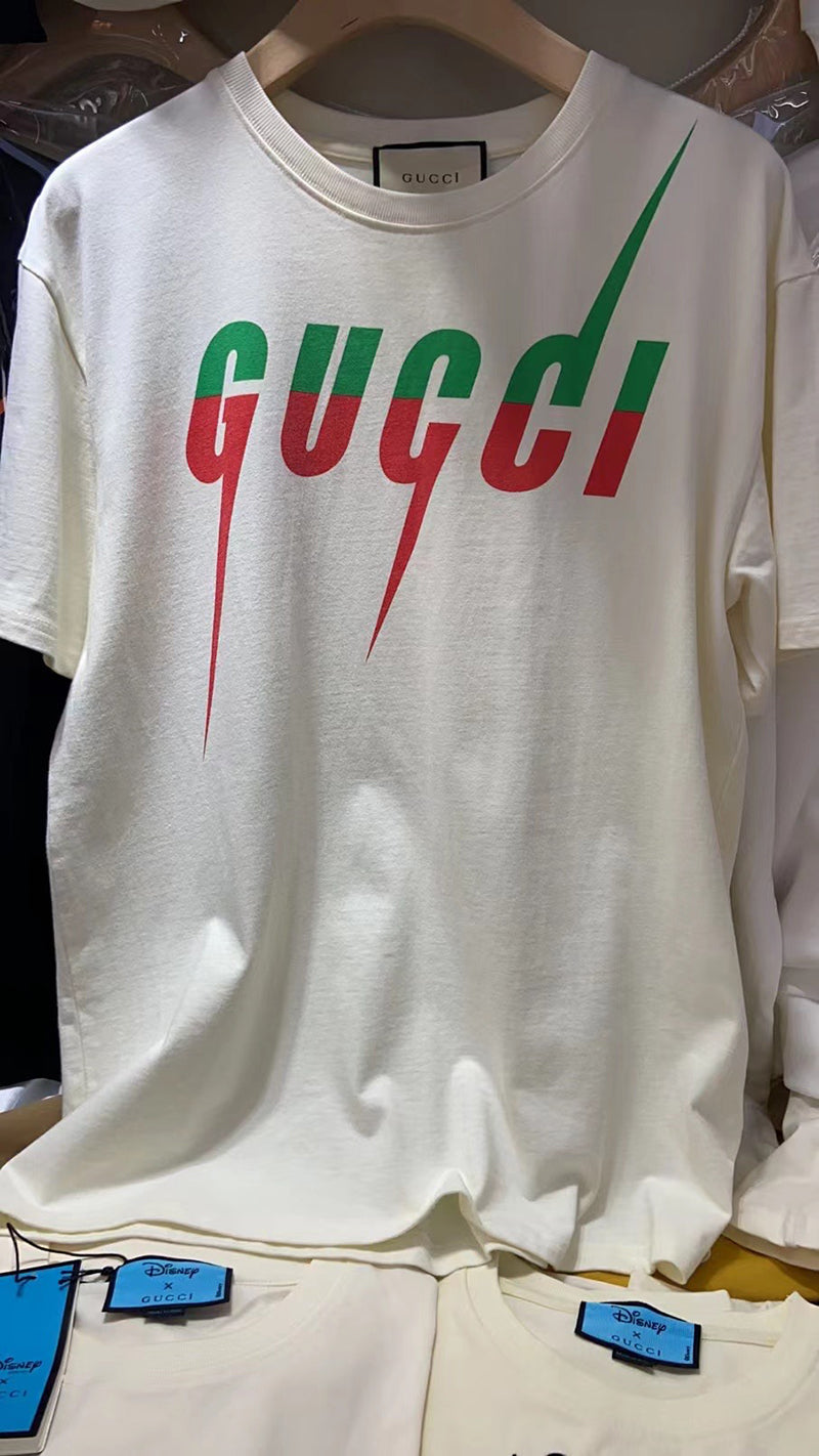 GUCCI Blade logo-print cotton-jersey White T-shirt