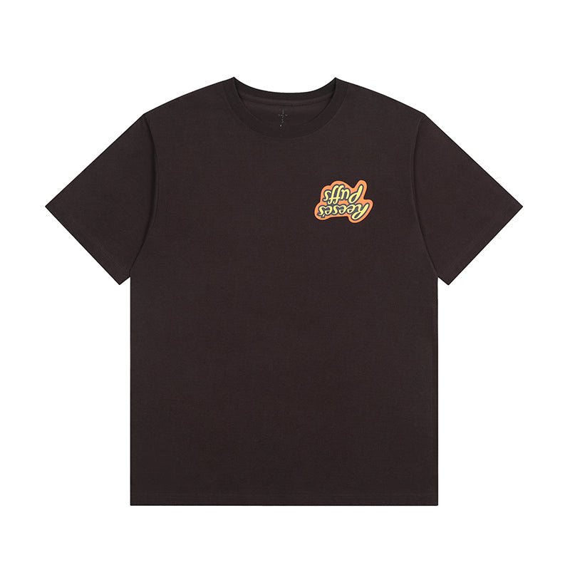 Travis Scott Cactus Jack Reeses Puffs T shirt Brown