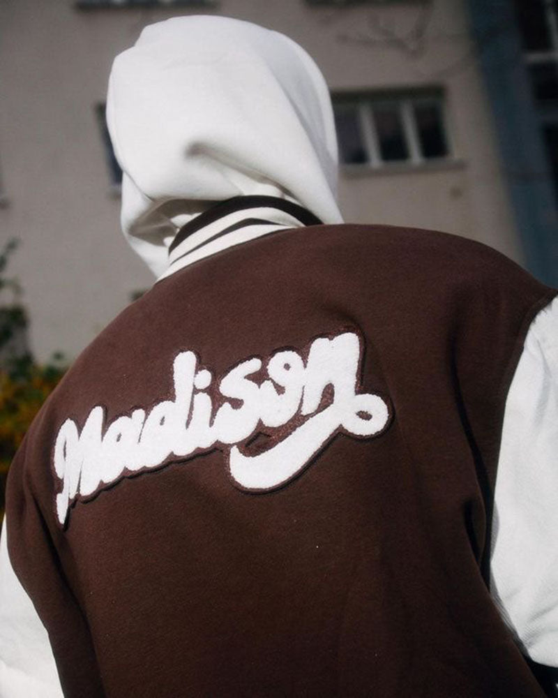 Madison Wisoonsty Varsity Jacket Brown