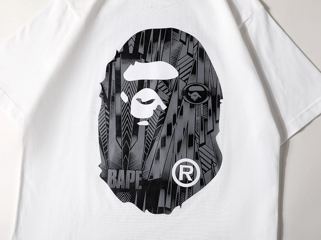 BAPE Speed Racer Big Ape Head Tee White Grey
