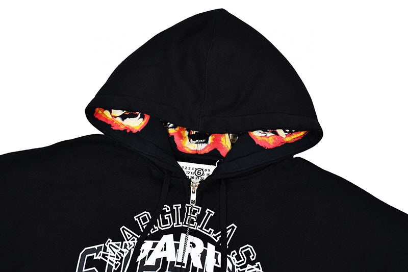 Supreme MM6 Maison Margiela Zip Up Hooded Sweatshirt Black
