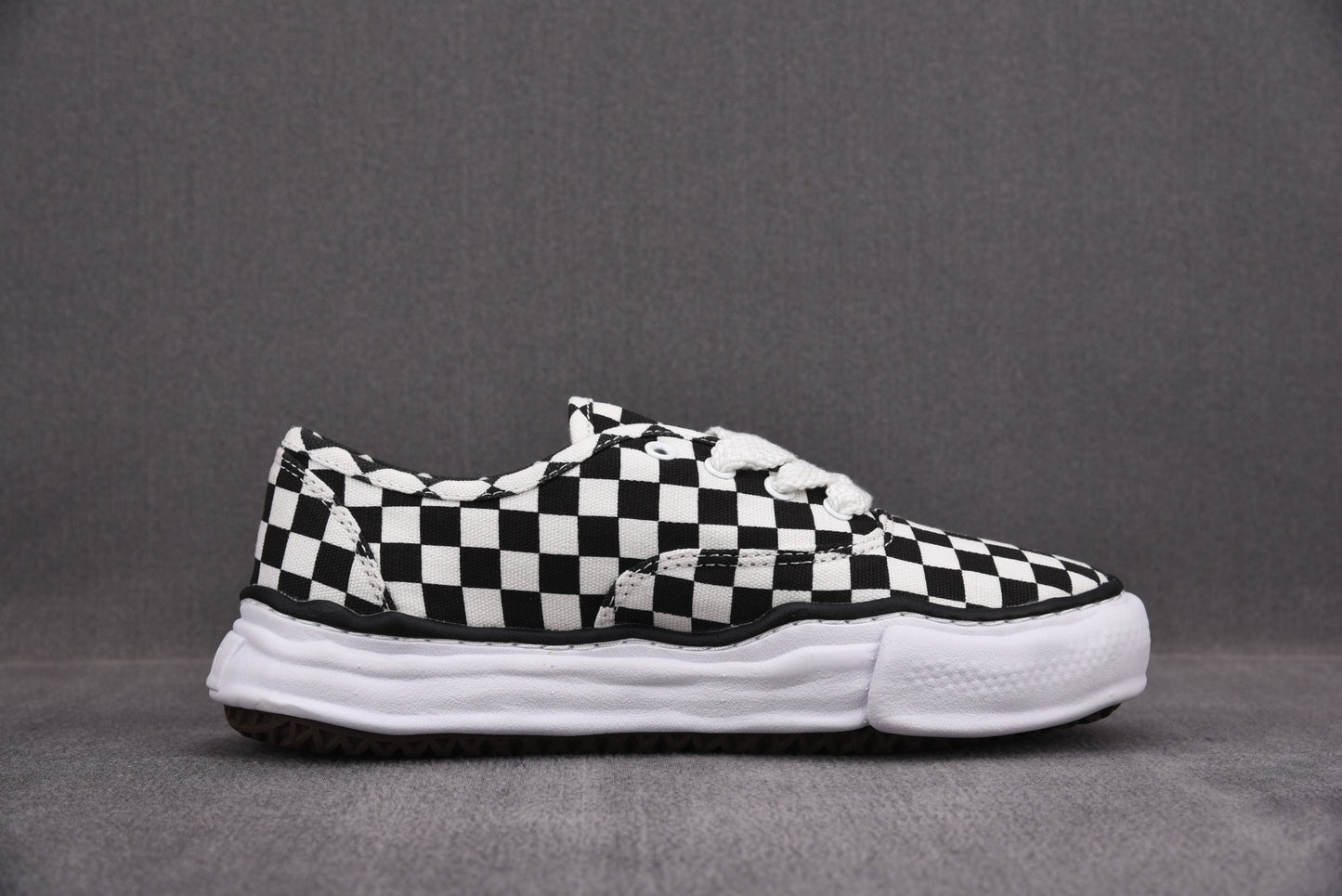 Maison Mihara Yasuiro Baker OG Sole Canvas Low Multi Check Black/White