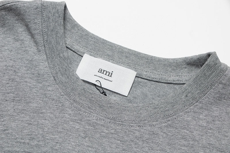 Ami Paris Dragon-Logo T Shirt Grey