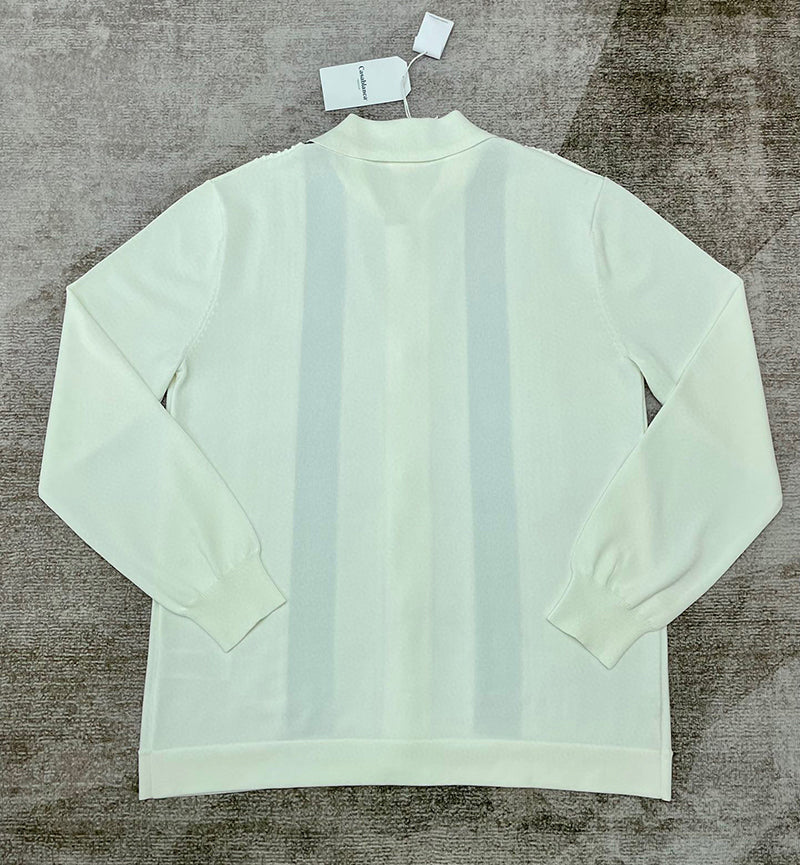 Casablanca Stripe Knit Cardigan 'White'
