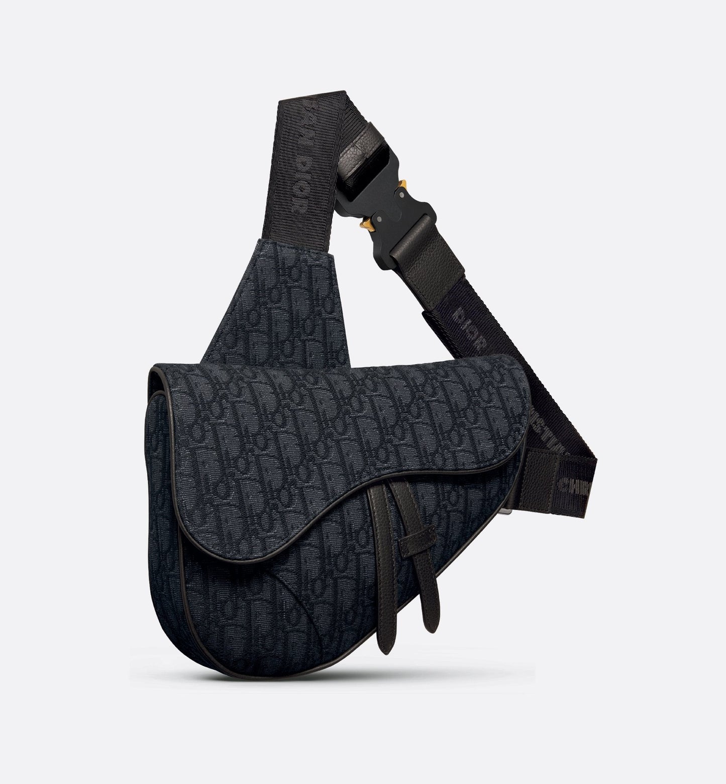 Dior Saddle Bag Oblique in black jacquard