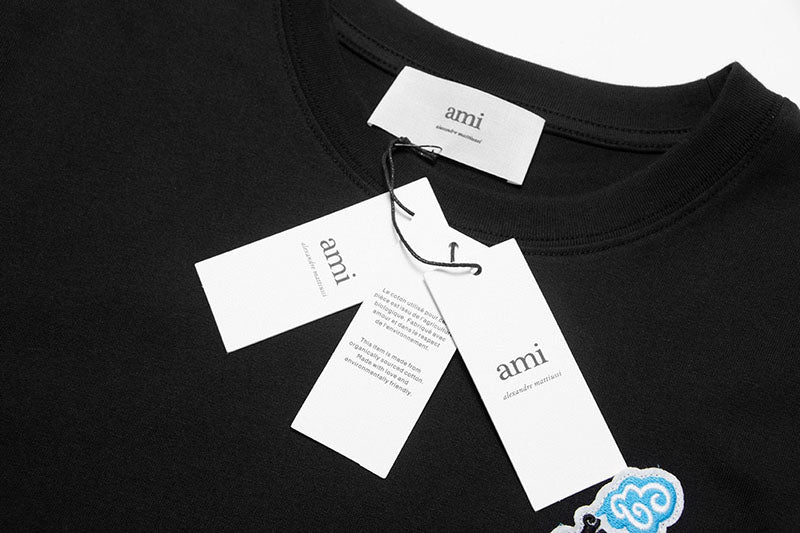 Ami Paris Dragon-Logo T Shirt Black