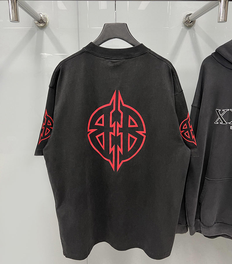 Balenciaga Metal BB Black Crew Neck Tee