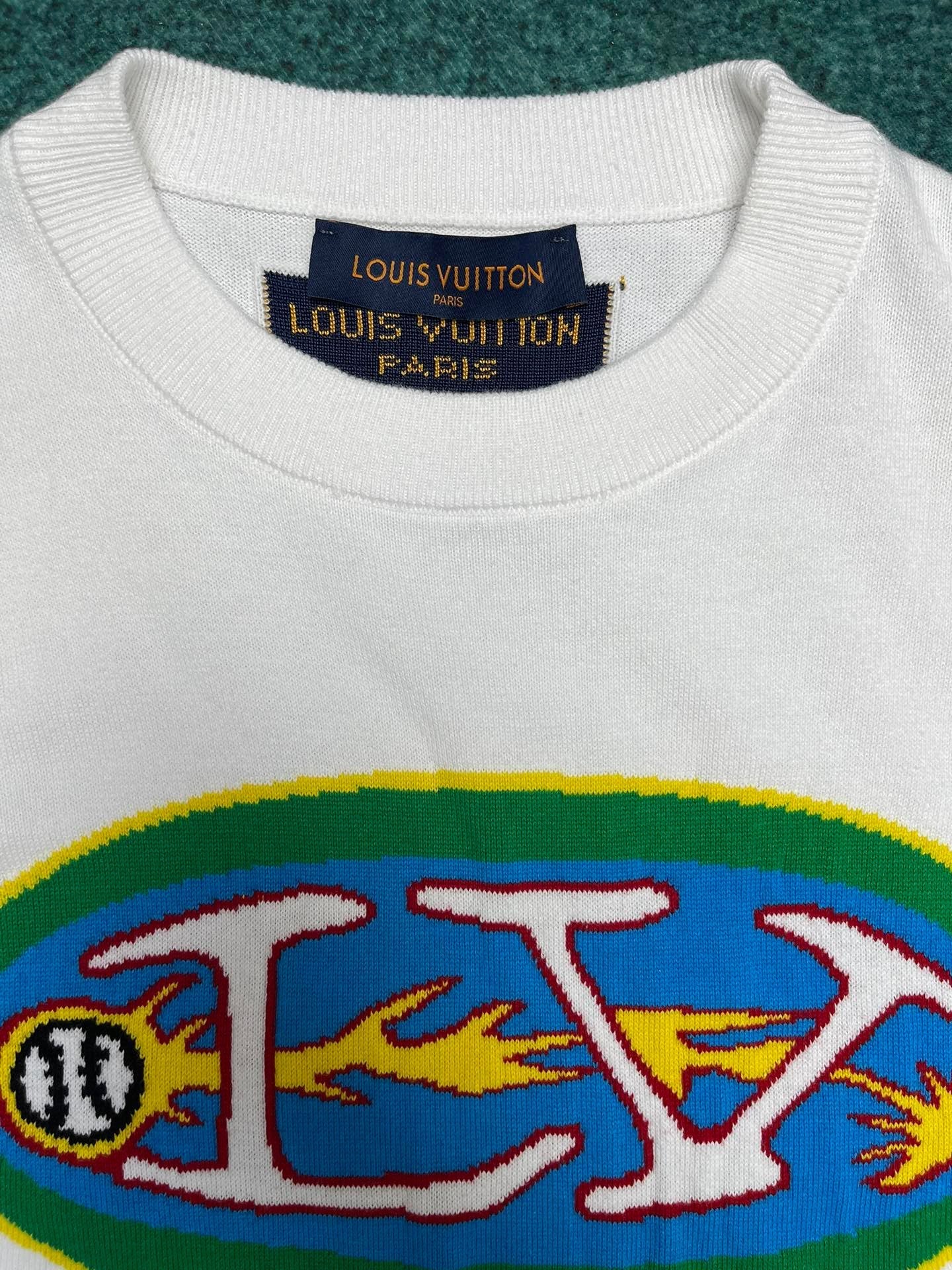 Louis Vuitton Graphic Short Sleeved Crewneck Tshirt White