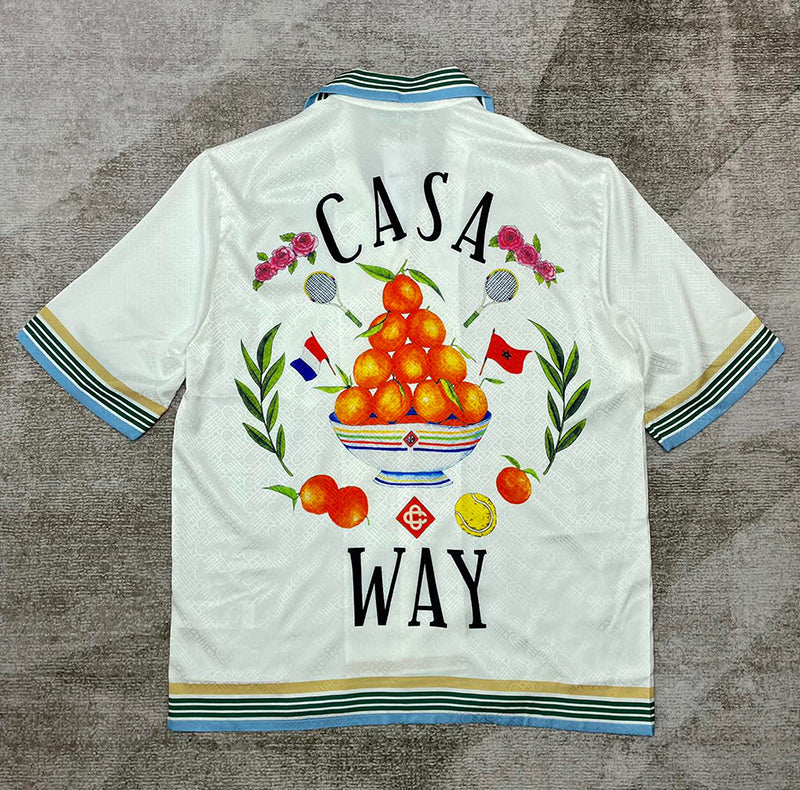 CASABLANCA Casa Way Printed Silk Shirt