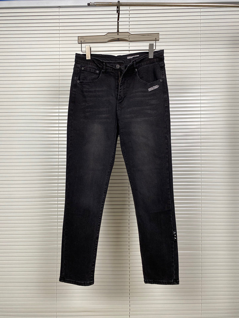 OFF-WHITE Skinny Fit Denim Jeans Black/White