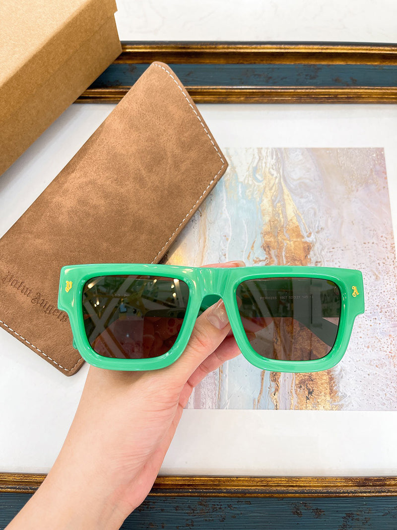 Palm Angels Palisade Square Sunglasses Green