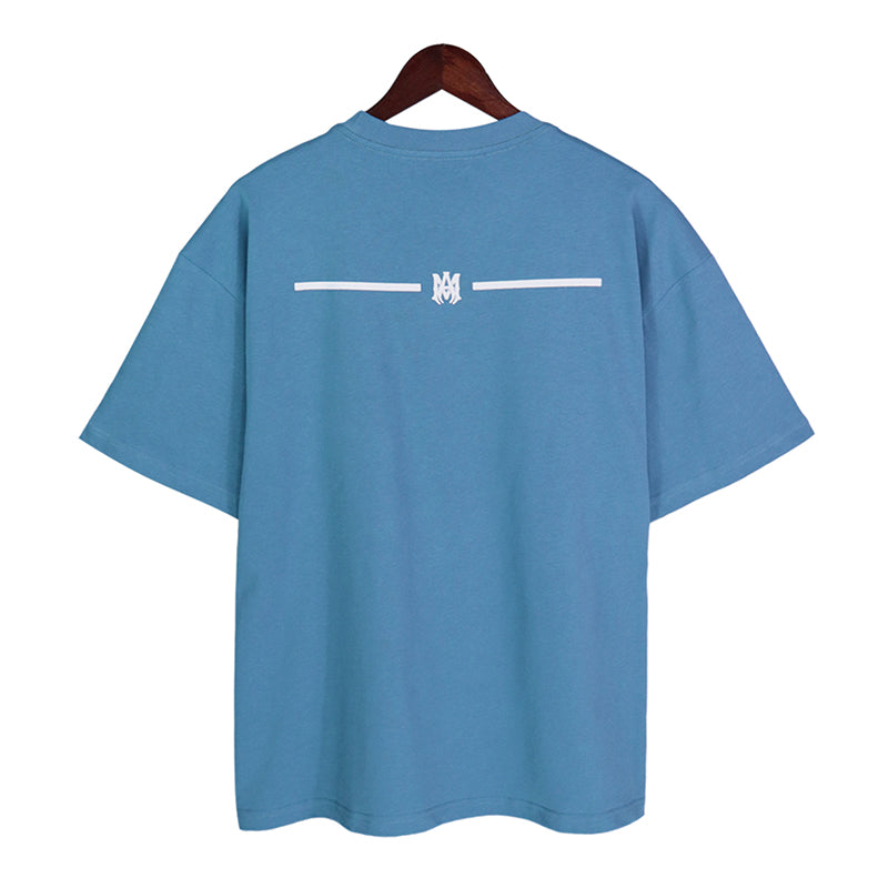 AMIRI MA Bar Club logo Tee Blue