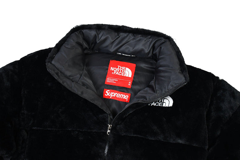 SUPREME X The North Face Faux-Fur Jacket Black