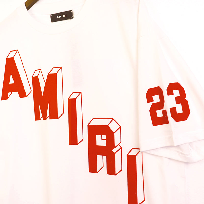 AMIRI Flocked Hockey Skater Tee White