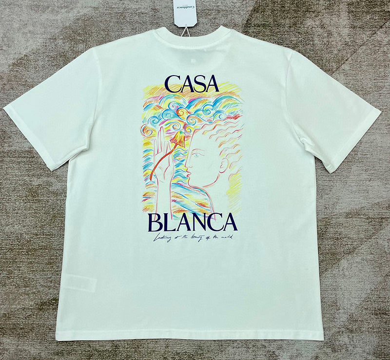 CASABLANCA Mushroom Goddess T-Shirt White