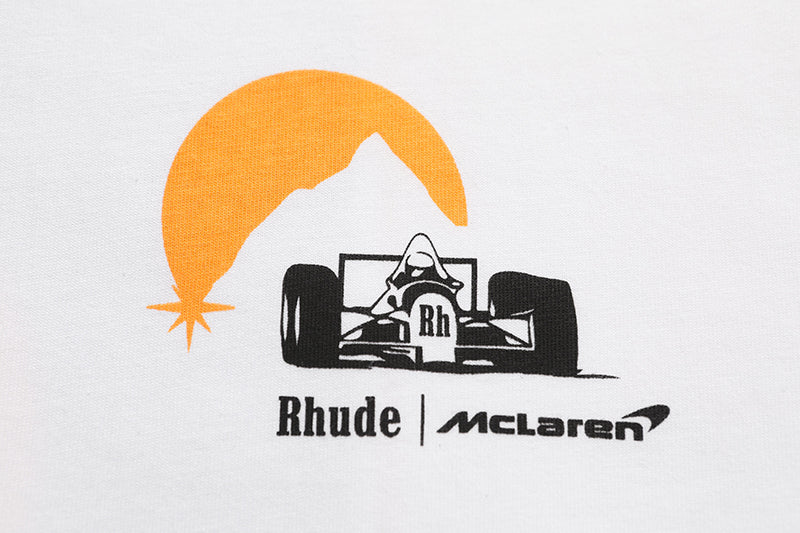 Rhude X Mclaren Moonlight Racer Tee White