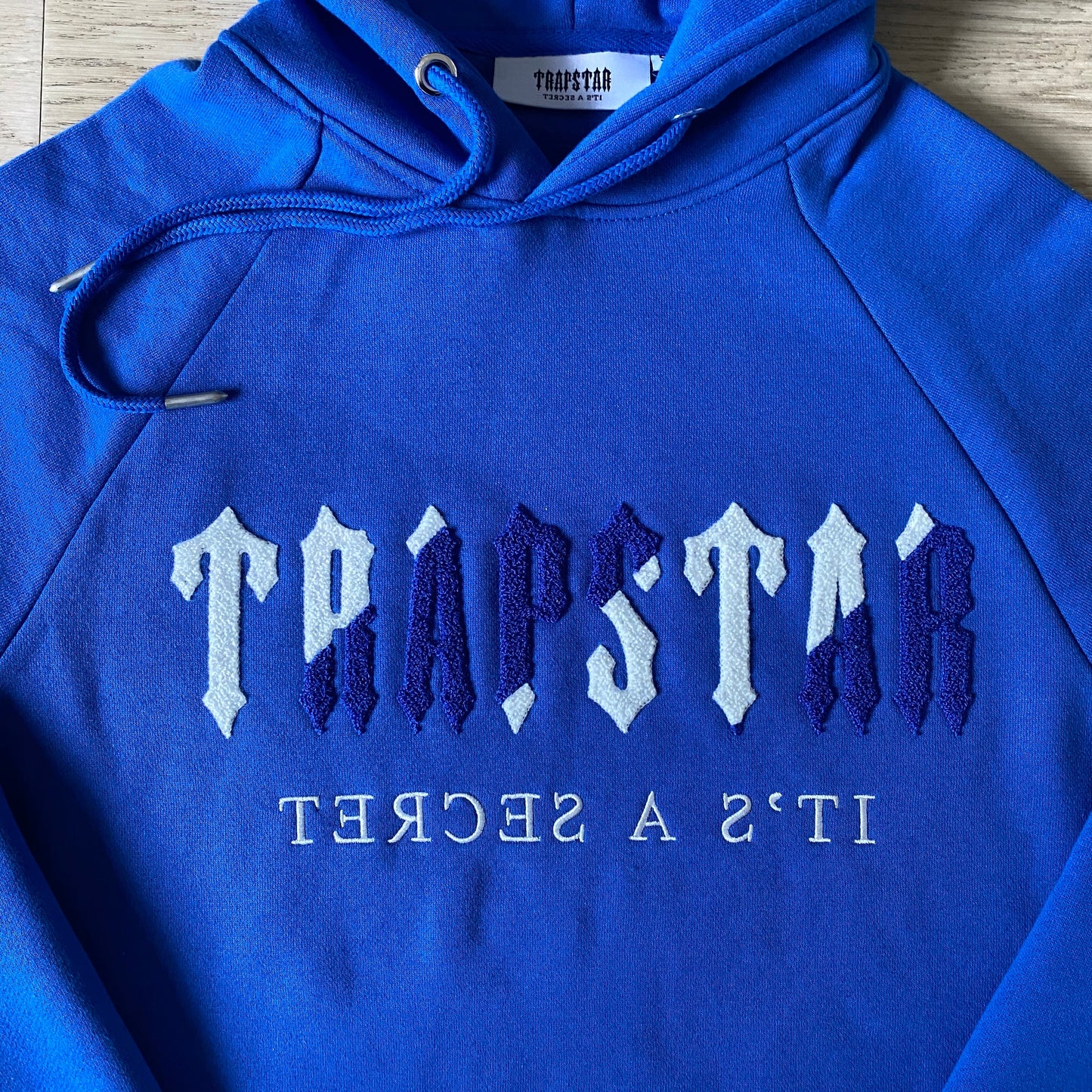Trapstar Chenille Decoded 2.0 Hooded Tracksuit Dazzling Blue/White