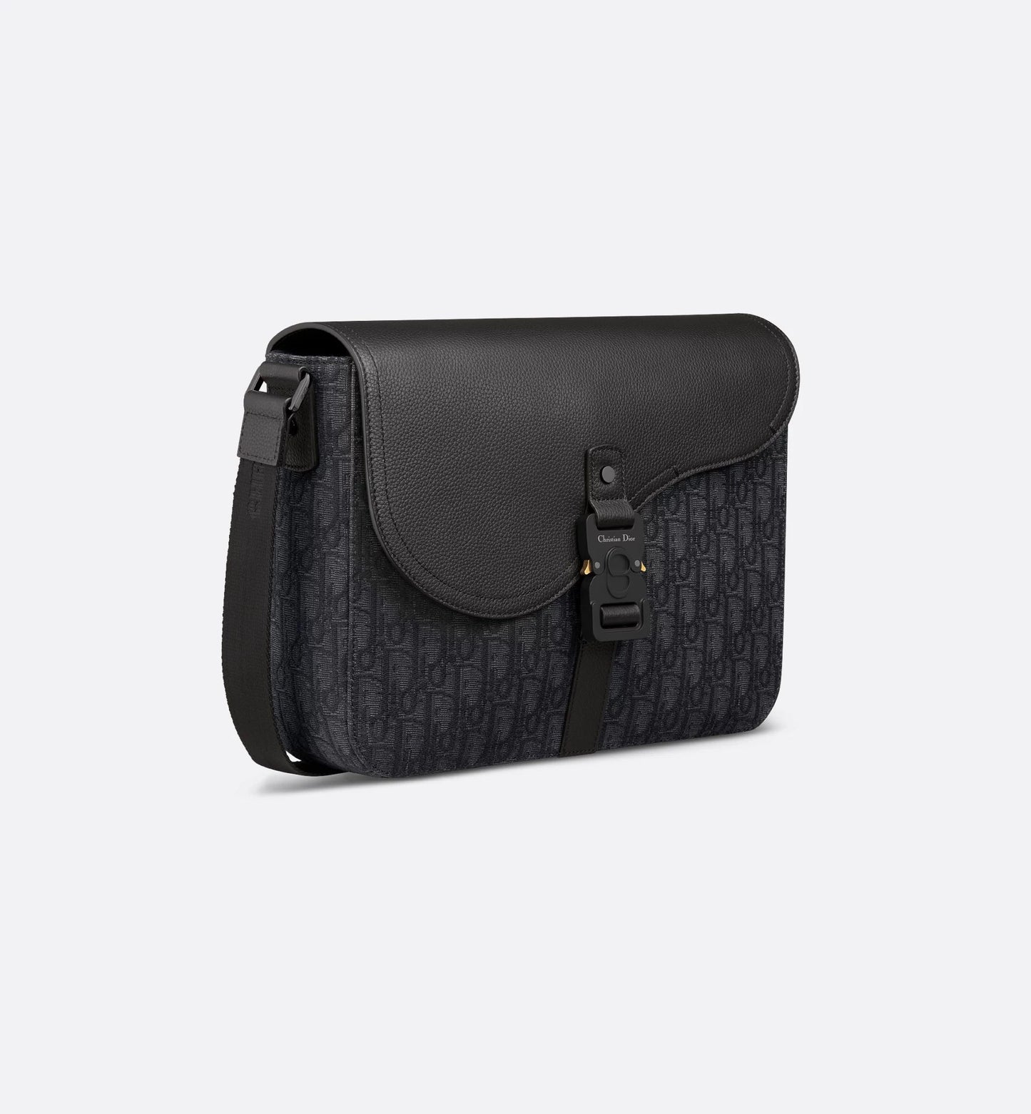 Dior Saddle Messenger Bag Oblique in black jacquard
