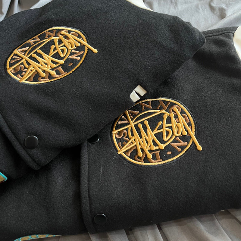 Stussy x Dries Van Noten Varsity Jacket Black