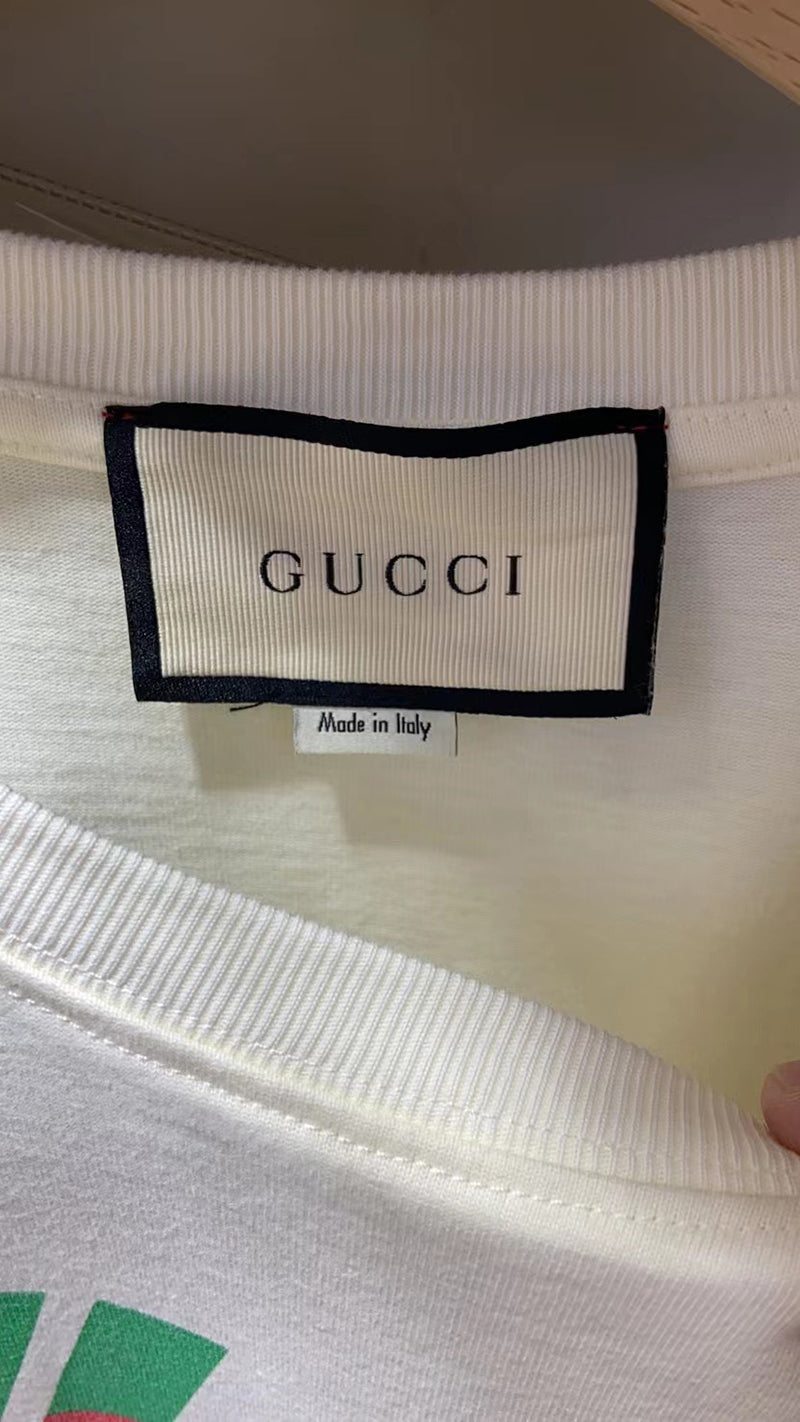 GUCCI Blade logo-print cotton-jersey White T-shirt
